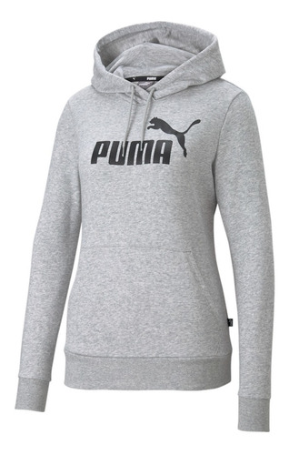 Sudadera Puma Ess Logo Hoodie Tr Gris Mujer