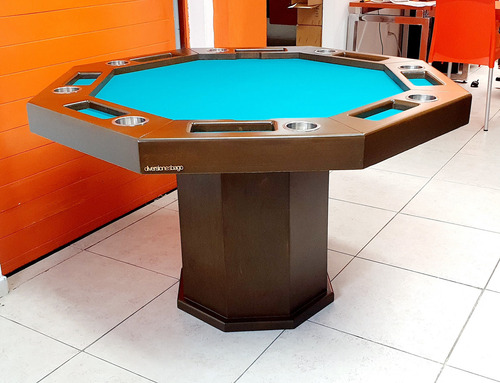 Mesa De Juego De Poker Octagonal - Bago Paño Verde