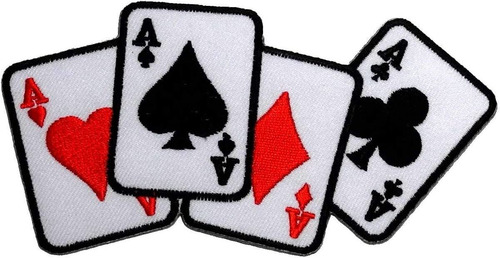 Naipes Cuatro Ases Poker Diy Apliques Bordados Coser Hi...
