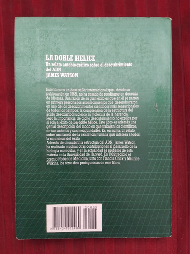 Libro La Doble Hélice, James Watson (Usado)