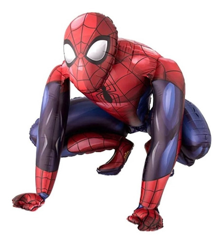 Imagen 1 de 2 de Globo Metalizado Grande Spiderman Caminante 4d X 1 Uni