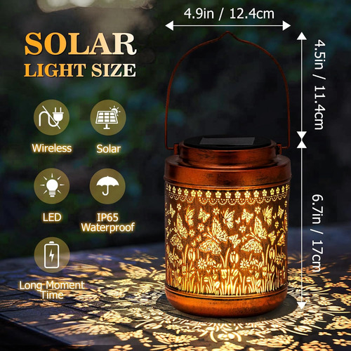 Linternas Solares Colgantes Luces Impermeables Al Aire Libre