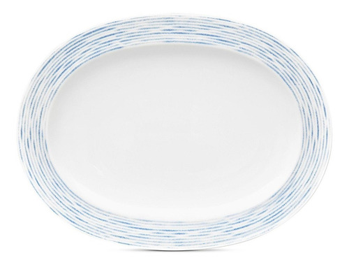 Platón Oval Hammock Azul Porcelana 36 Cm Noritake