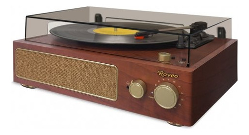 Toca Disco Raveo Studio Radio Fm Usb Bluetooth Brown