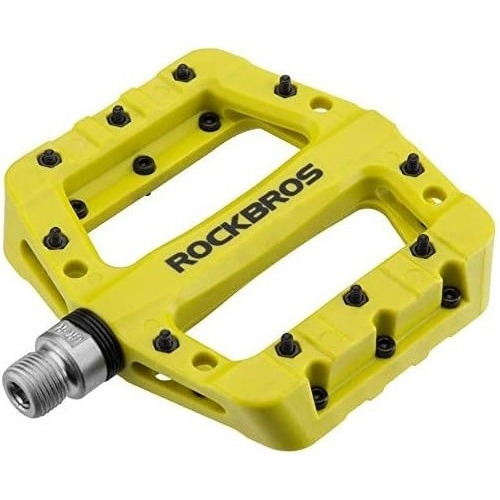 Pedales Bicicleta Plataforma Rockbross Mtb Amarillo