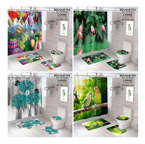 Imagen 7 de 8 de Set De Juego De Baño 3d Con Alfombra....