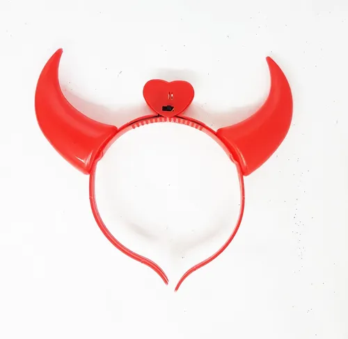 10 Vinchas Cuernito Diablito Luminoso
