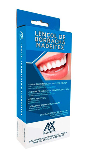 Lençol De Borracha Azul 13,5x13,5 26un - Madeitex