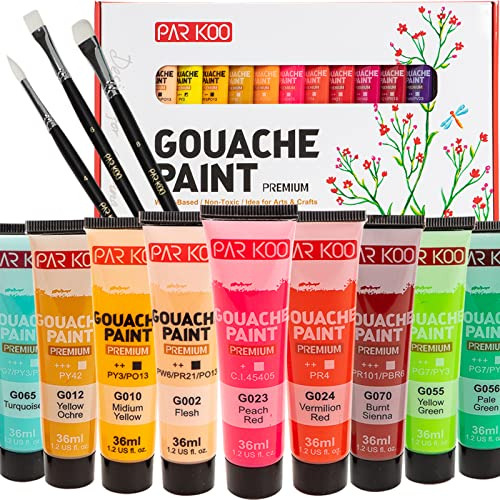 Set De Pintura Gouache, 24 Colores Gouache (36 Ml) 3 Pi...