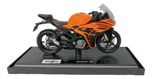 Moto Ktm Rc390, Escala 1:18, Metal Plástico, 12.5cms Maisto 