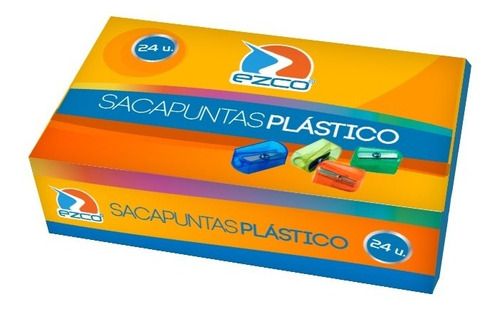 Sacapuntas Saca Puntas Plastico Caja X 24 Unidades Full