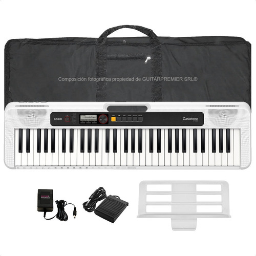 Organo Teclado Piano Casio Ct-s200 Fuente Funda Pedal Blanco