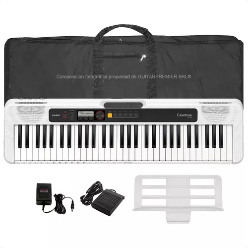 voz módulo Mujer Organo Teclado Piano Casio Ct-s200 Fuente Funda Pedal Blanco