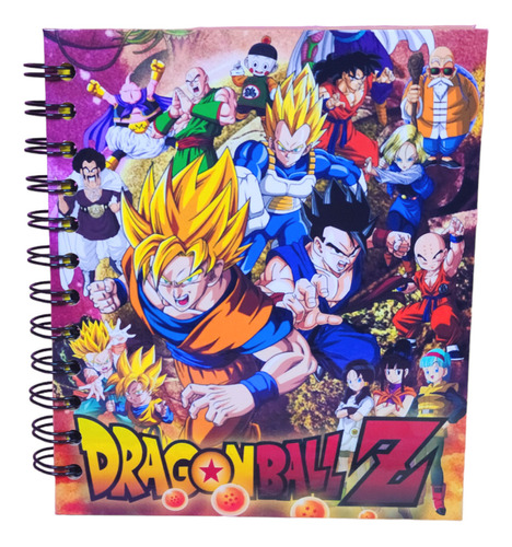 Cuaderno Tamaño Agenda Dragon Ball Z Con Laminas Y Sobre