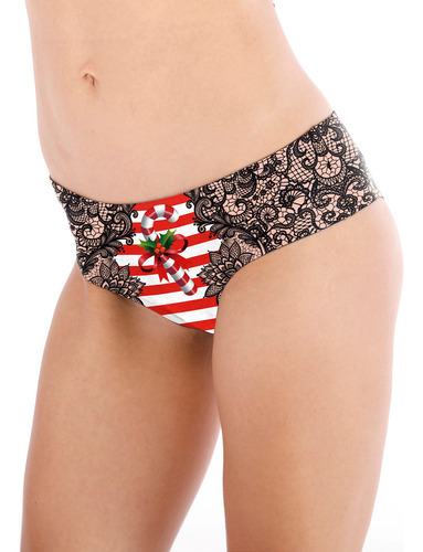 Bragas En Forma De X Para Mujer, Transpirables, Con Estampad