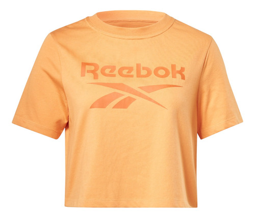 Playera Crop Deportiva Mujer Dama Reebok Big Logo Crop Tee