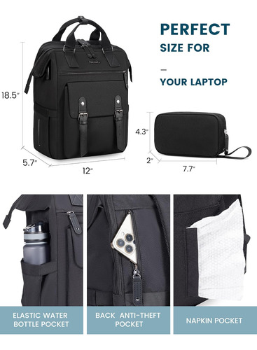 Mochila Para Computadora Portátil Para Mujer, Mochila De Via
