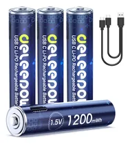 Comprar Deleepow Baterías Aaa Recargables Puerto Usb Mwh Baterías.