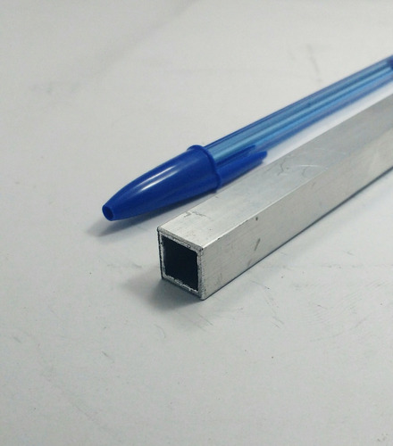 Tubo Quadrado Aluminio 1/2 X 1/16 (1,27cm Larg X 1,58mm Esp) Com 50cm 10unid