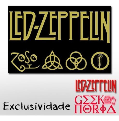 Placa Criativa Decorativa Personalizada Led Zeppelin