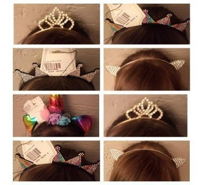 Cintillo Tipo Tiara Dorado