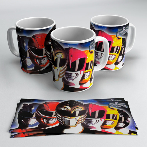 Taza Blanca 11 Oz / Power Rangers  , M01 (1 Pz)