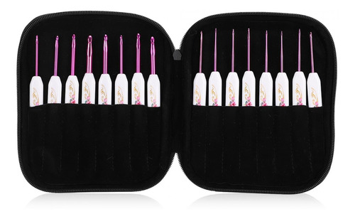 Set De Agujas Para Tejer Al Crochet De Aluminio Con Estuche