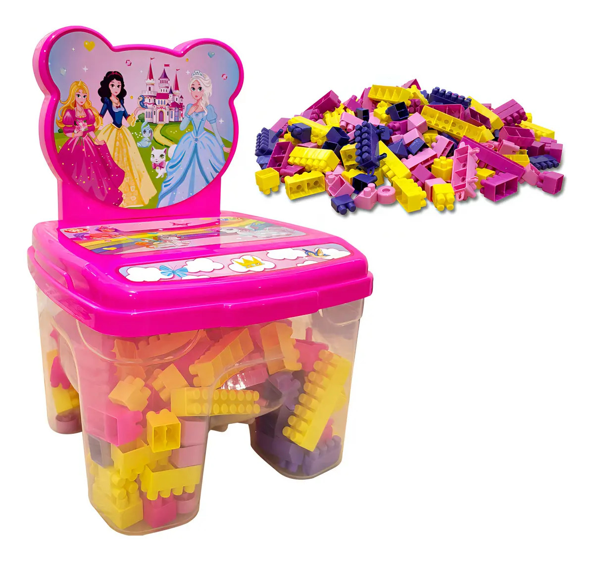 Ggb Brinquedos Princesas Cadeirinha Infantil Blocos De Montar 256 Peças