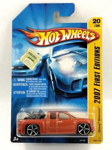 Hot Wheels Chevy Silverado Naranja 2007 First Edition  C28