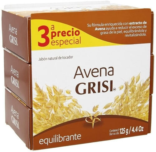 Grisi Tripack Avena Jab. 125 G.