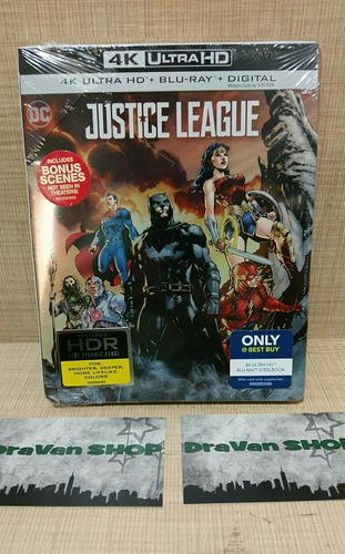 Justice League La Liga De La Justicia Steelbook 4k Blu Ray