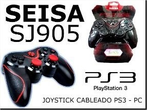 Mando Gamepad Joystick Usb Ps3 Con Cable Vibracion Sj-905