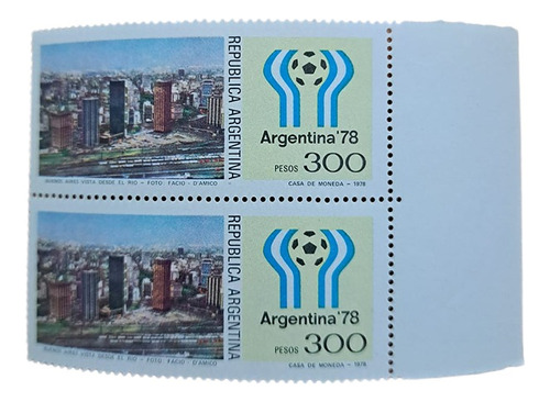 Argentina Serie X2 Sello Campeonato Mundial De Fútbol 1978