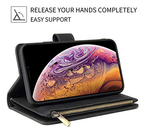 Funda Cartera Para Galaxy A12 5g/m12 5g Negro Vintage Pu -2