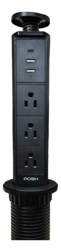 Estacion De Carga Retractil Posh 3t 2usb + 1c