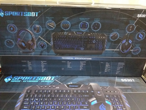 Combo Teclado Mouse Audífonos Gamer, Rgb