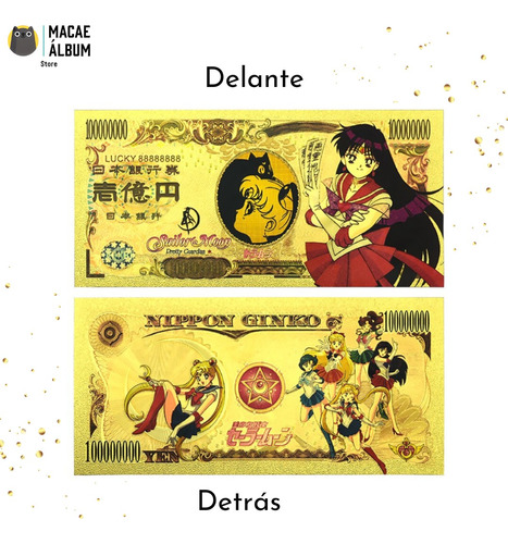 Billete Dorado Colección Sailor Moon