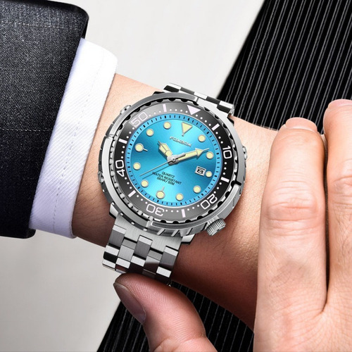 Relojes De Cuarzo Inoxidable Luminosos De Lujo Foxbox