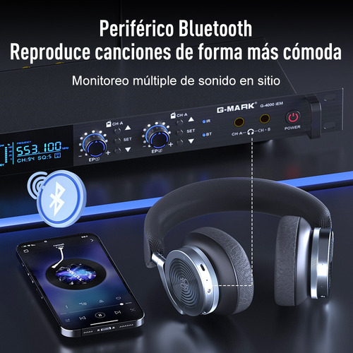 G-mark System Monitoring 4 Canal In Ear Bluetooth Estuche