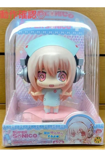 Figura Super Sonico Yura Yura Bobblehead Light Blue (Usado)