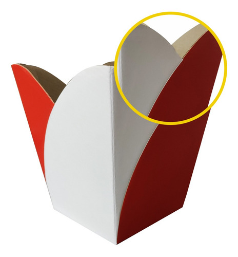 Imagem 1 de 1 de 10 Cachepôs Grandes De Papel Pote 15 Degradê Vermelho/bco