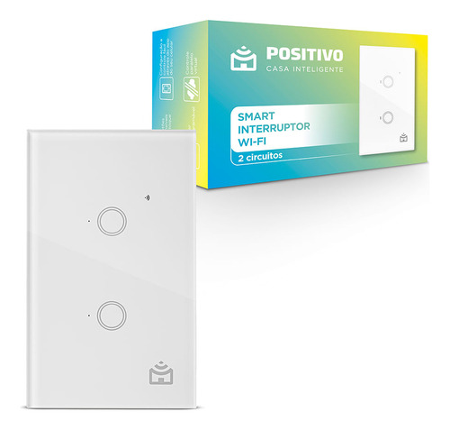 Smart Interruptor Positivo Casa Inteligente 2 Módulos Touch