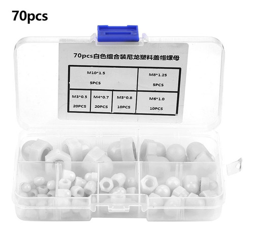 Kit De Tuerca De Bellota Blanca Y Blanca, 70 Piezas, M3/m4/m