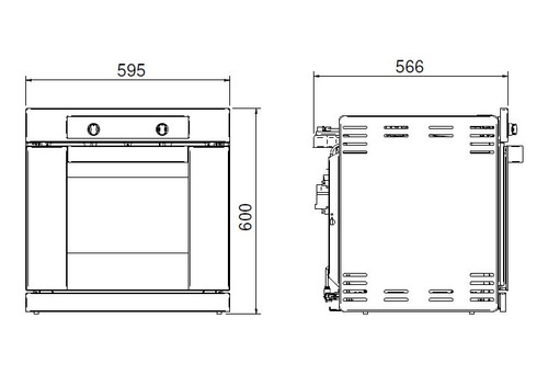Imagen 5 de 10 de Horno A Gas Longvie H1900xf Con Grill Eléctrico De Empotrar