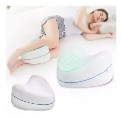 Kit de 2 almohadas ortopédicas anatómicas para piernas, color blanco