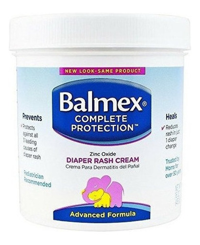 Balmex Diaper Rash Cream With Zinc Oxide 16 Oz Paquete De 2