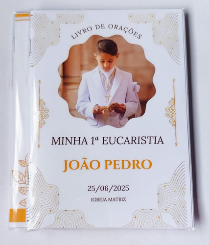 Kit 20 Livros De Oração Personalizados Para 1 Eucaristia
