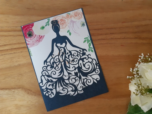 Invitaciones De 15 Años Tarjetas Muñeca Princesa Calada