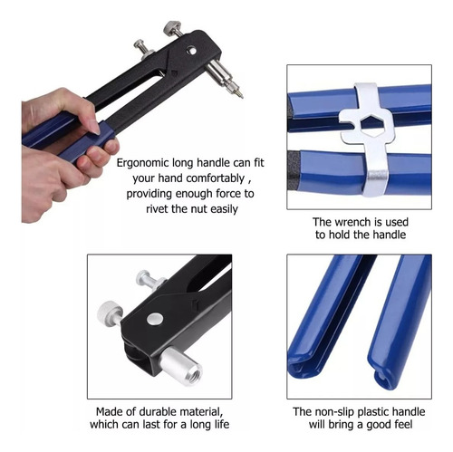 86pcs/kit Remachadora Manual Con Tuercas M3-m8 Y Estuche