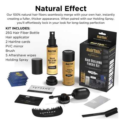Kit 9-en-1: Fibras Para Reconstruir Cabello, 25g